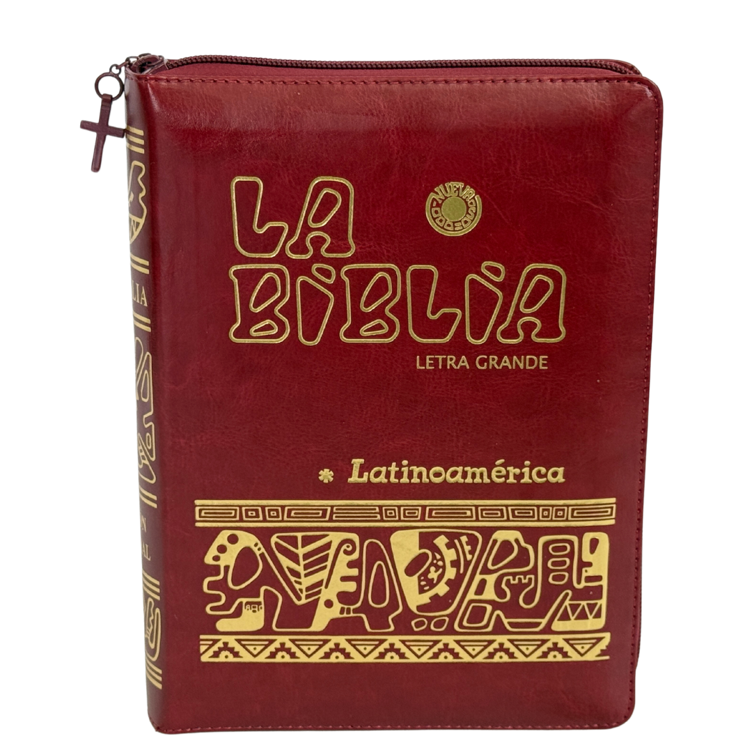 La Biblia Latinoamérica de Lujo Rojo / Letra Grande / Imitación piel / Cierre e Índice - Caja de 16 unidades La Biblia Latinoamérica de Lujo Rojo / Letra Grande / Imitación piel / Cierre e Índice - Caja de 16 unidades