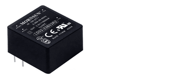 Mornsun Power LD03-23B03R2 - 3W, 3.3V PCB Mountable Isolated AC-DC Converter Mornsun Power LD03-23B03R2 - 3W, 3.3V PCB Mountable Isolated AC-DC Converter