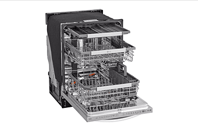 24-inch Top Control Smart Dishwasher in Smudgeproof Stainless Steel with One Hour Wash & Dynamic Heat Dry TrueSteam® Cleaning, Adjustable 3rd Rack, 42 dBA - ENERGY STAR®