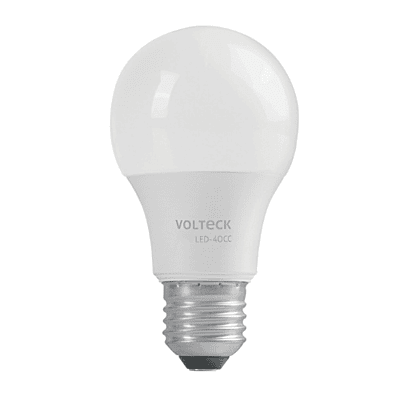 Lámpara LED tipo bulbo A19 6 W luz cálida, caja, Volteck - LED-40CC / 47545