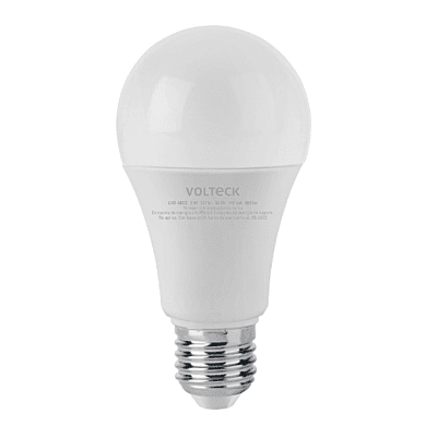 Lámpara LED tipo bulbo A19 9 W luz cálida, caja, Volteck - LED-60CC / 47547