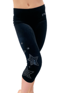 BLACK VELVET STAR LEGGINGS 3/4 Velvet Leggings with Star Rhinestones BLACK VELVET STAR LEGGINGS 3/4 Velvet Leggings with Star Rhinestones