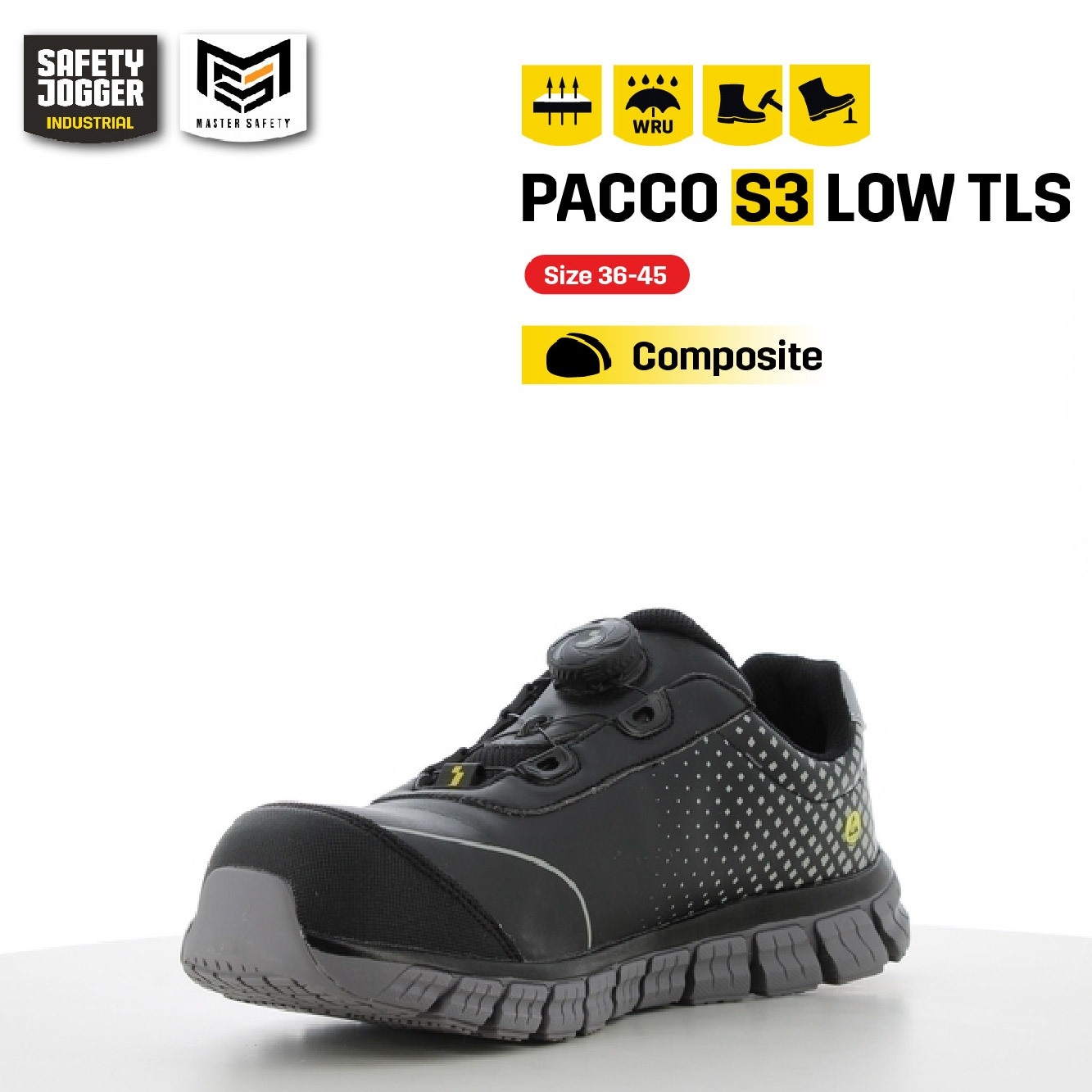 รองเท้าเซฟตี้ Safety Jogger  รุ่น PACCO รองเท้านิรภัย รองเท้าหัวเหล็ก รองเท้ากันลื่น