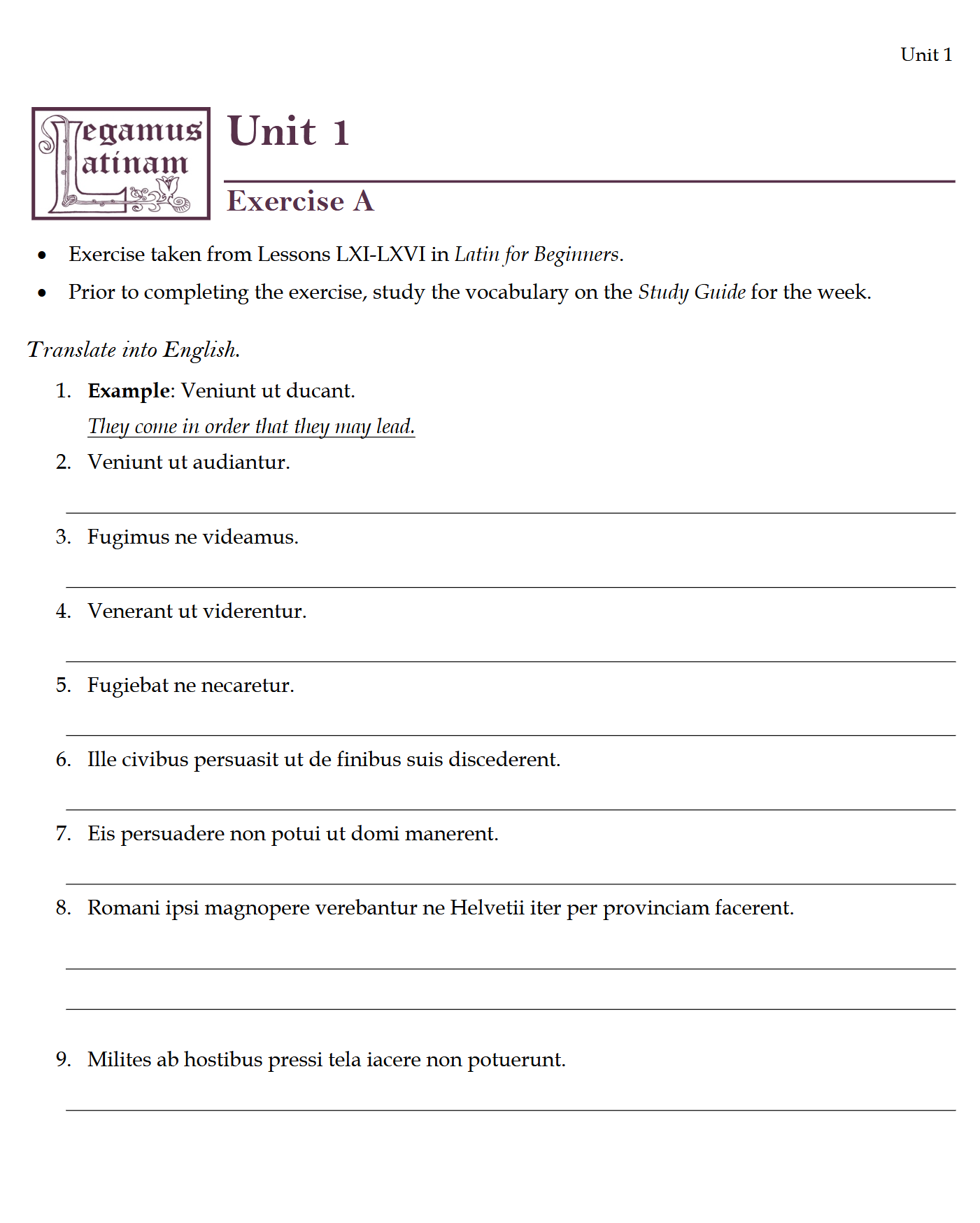 Legamus Latinam III: Latin Three Workbook