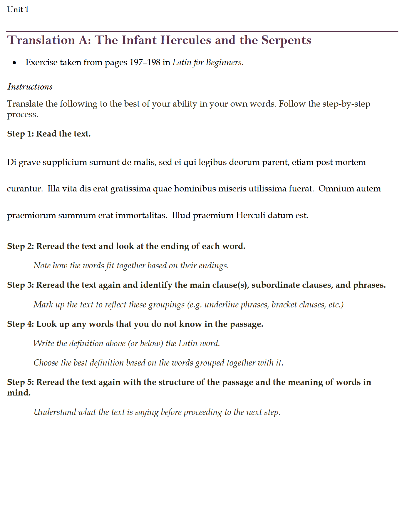 Legamus Latinam III: Latin Three Workbook