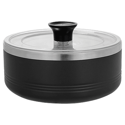 Black 1.25 Quart Serving Bowl with Lid