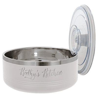 White 1.25 Quart Serving Bowl with Lid