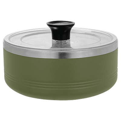 Olive Green 1.25 Quart Serving Bowl with Lid