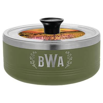Olive Green 1.25 Quart Serving Bowl with Lid