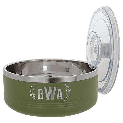 Olive Green 1.25 Quart Serving Bowl with Lid