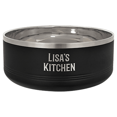 Black 3 Quart Serving Bowl with Lid