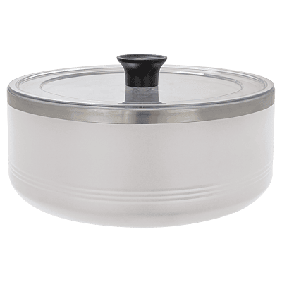 White 3 Quart Serving Bowl with Lid