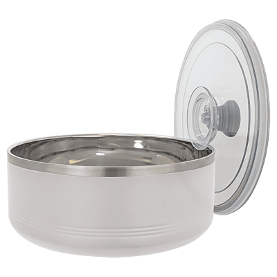 White 3 Quart Serving Bowl with Lid
