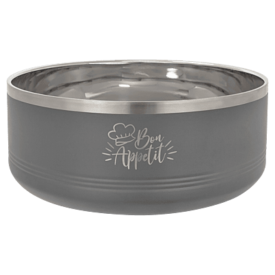 Gray 3 Quart Serving Bowl with Lid