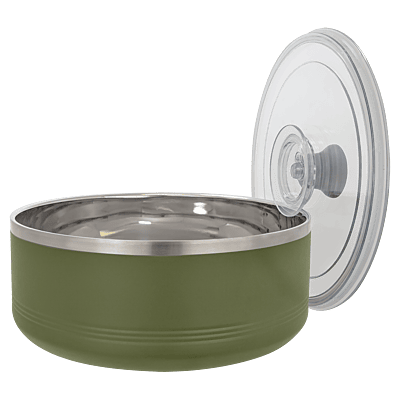 Olive Green 3 Quart Serving Bowl with Lids
