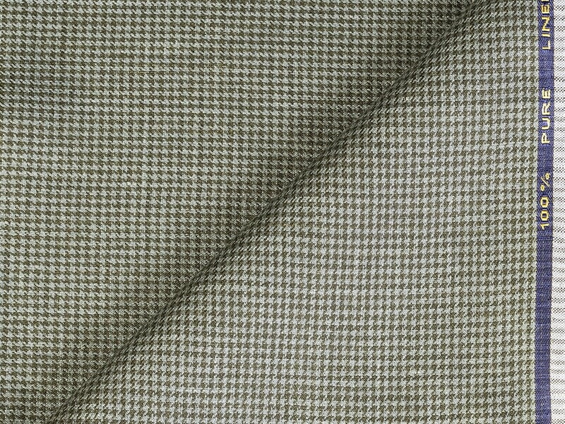 LTL 53 ARTICHOKE HOUNDSTOOTH LINEN LINEN