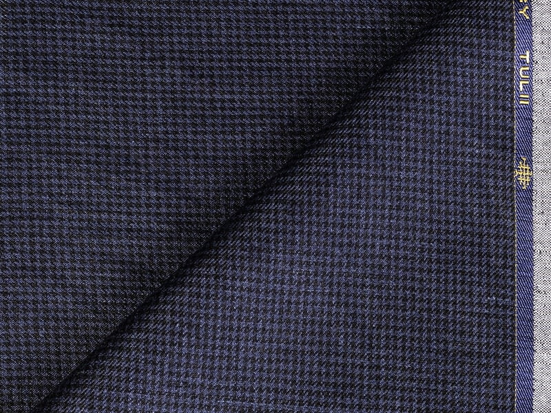 LTL 55 MIDNIGHT BLUE HOUNDSTOOTH LINEN