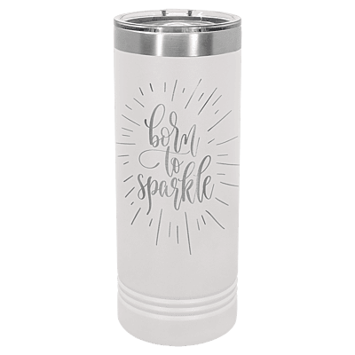 White 22 oz. Polar Camel Skinny Tumbler with Slider Lid