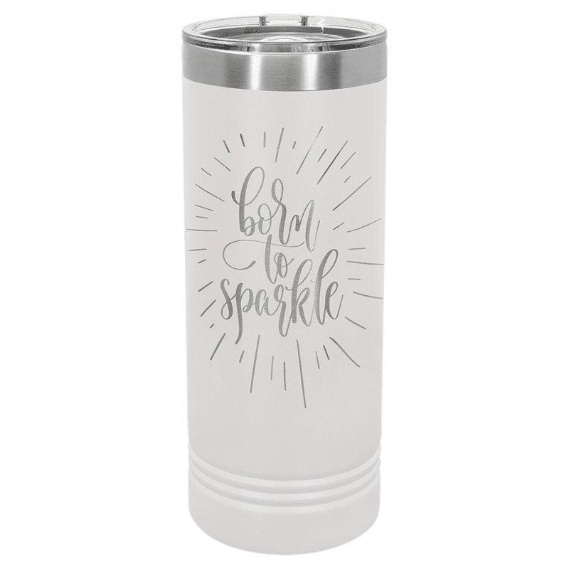 White 22 oz. Polar Camel Skinny Tumbler with Slider Lid