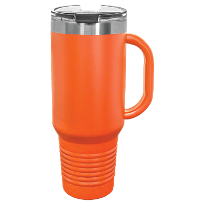 Orange Polar Camel 40 oz. Travel Mug with Straw and Snap Lid