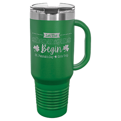Green Polar Camel 40 oz. Travel Mug with Straw and Snap Lid