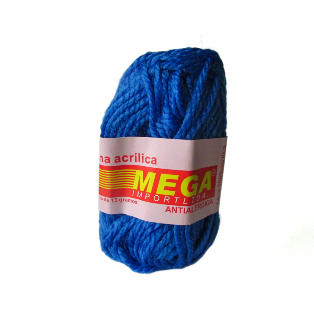 Lana Escolar Mega Azul Medio 30 Paquete X 10 Ovillos X 15Gramos