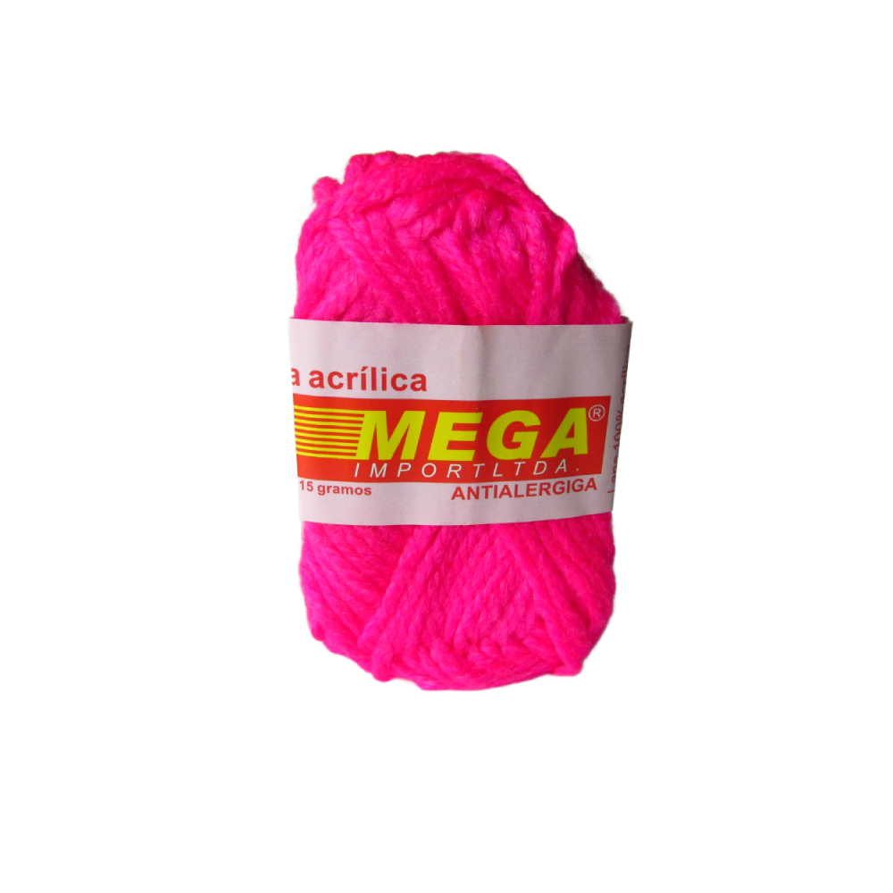 Lana Escolar Mega Rosado Vivo 78 Paquete X 10 Ovillos X 15Gramos