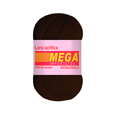 Lana Escolar Mega Cafe Medio  27 Paquete X 10 Ovillos X 15Gramos