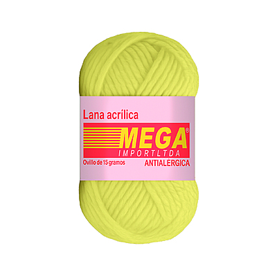Lana Escolar Mega Amarillo Claro 29 Paquete X 10 Ovillos X 15Gramos