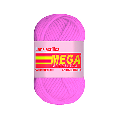 Lana Escolar Mega Rosado Fuerte 41 Paquete X 10 Ovillos X 15Gramos