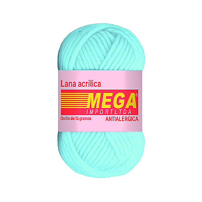 Lana Escolar Mega Azul Claro 47 Paquete X 10 Ovillos X 15Gramos