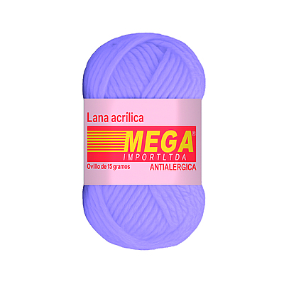 Lana Escolar Mega Lila 87 Paquete X 10 Ovillos X 15Gramos