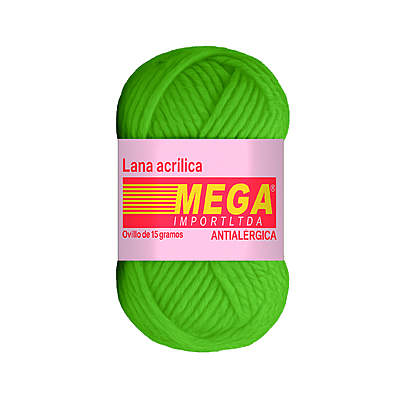 Lana Escolar Mega Verde Pistacho 89 Paquete X 10 Ovillos X 15Gramos