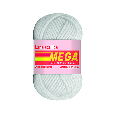 Lana Escolar Mega Blanca 01 Paquete X 10 Ovillos X 15Gramos