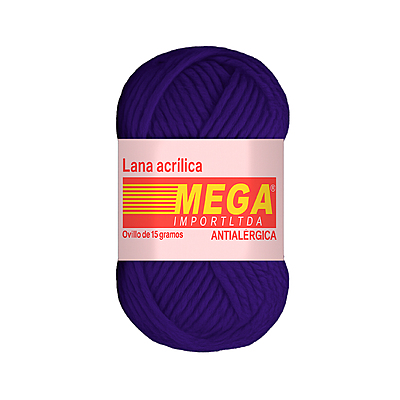 Lana Escolar Mega Morado 50 Paquete X 10 Ovillos X 15Gramos