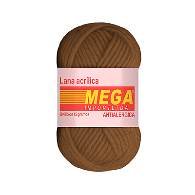 Lana Escolar Mega Café 14 Paquete X 10 Ovillos X 15Gramos