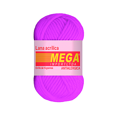 Lana Escolar Mega Rosado Vivo 78 Paquete X 10 Ovillos X 15Gramos