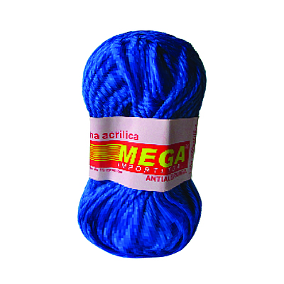 Lana Escolar Mega Azul Medio 30 Paquete X 10 Ovillos X 15Gramos
