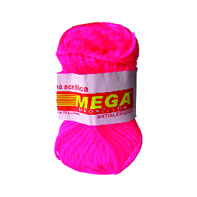 Lana Escolar Mega Fucsia Acido 3259 Paquete X 10 Ovillos X 15Gramos