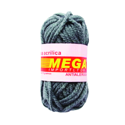 Lana Escolar Mega Gris Oscuro 90 Paquete X 10 Ovillos X 15Gramos
