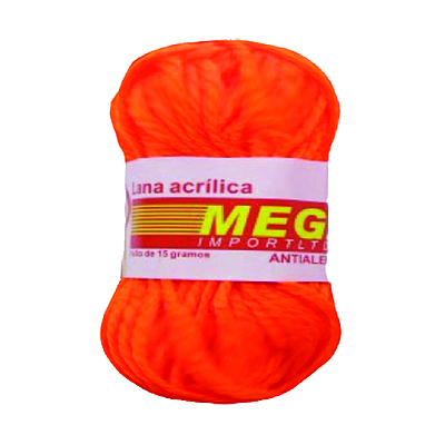 Lana Escolar Mega Naranja 54 Paquete X 10 Ovillos X 15Gramos