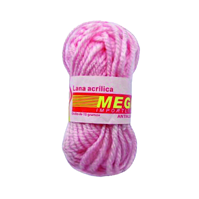 Lana Escolar Mega Rosado Claro 43 Paquete X 10 Ovillos X 15Gramos