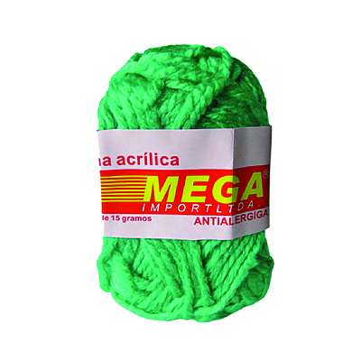 Lana Escolar Mega Verde Manzana 86 Paquete X 10 Ovillos X 15Gramos