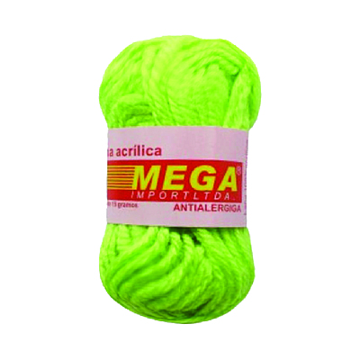 Lana Escolar Mega Verde Acido 7177 Paquete X 10 Ovillos X 15Gramos