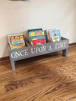 Large Wooden Children's Bookcase 85cm Assortment (Available In White & Grey)
