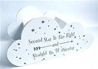 Large White Wooden Cloud Shaped Bookcase 60cm Large White Wooden Cloud Shaped Bookcase 60cm