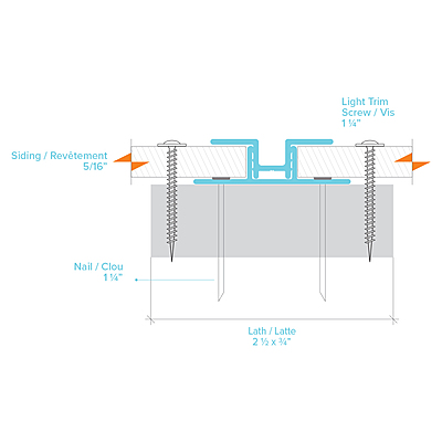 LightTrim 2-piece Vertical Trim for 5/16" Panel-V299 BOLD