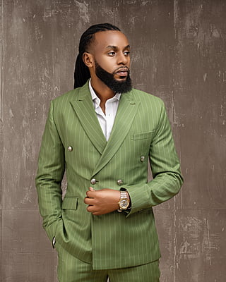 Lime Green Pinstripe Suit