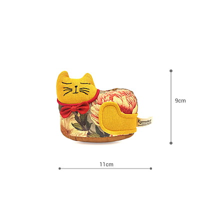 Mèo May Mắn Con 1 ( Nằm), Size nhỏ - Thủ Công Nhồi Bông, Vải Cotton