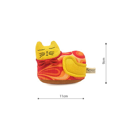 Mèo May Mắn Con 1 ( Nằm), Size nhỏ - Thủ Công Nhồi Bông, Vải Cotton